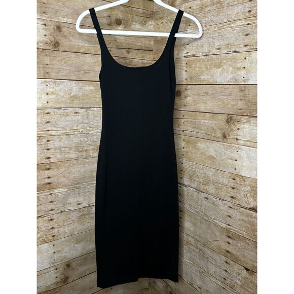 ZARA TRAFALLIC SIMPLE BASIC EVERYDAY SCOOP NECK BODYCON LAYERING DRESS SZ SMALL - Picture 2 of 3